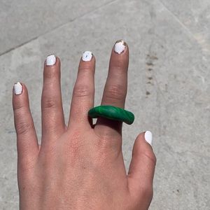 Marble green ring